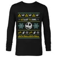 thumbnail image 1 of Disney The Nightmare Before Christmas Ugly Christmas Sweater - Long Sleeve T-Shirt for Men - Customized-Black, 1 of 5