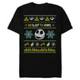 thumbnail image 1 of Disney The Nightmare Before Christmas Ugly Christmas Sweater - Short Sleeve Blended T-Shirt for Adults - Customized-Black, 1 of 5