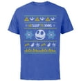 thumbnail image 1 of Disney The Nightmare Before Christmas Ugly Christmas Sweater - Short Sleeve Cotton T-Shirt for Adults - Customized-Royal Heather, 1 of 5