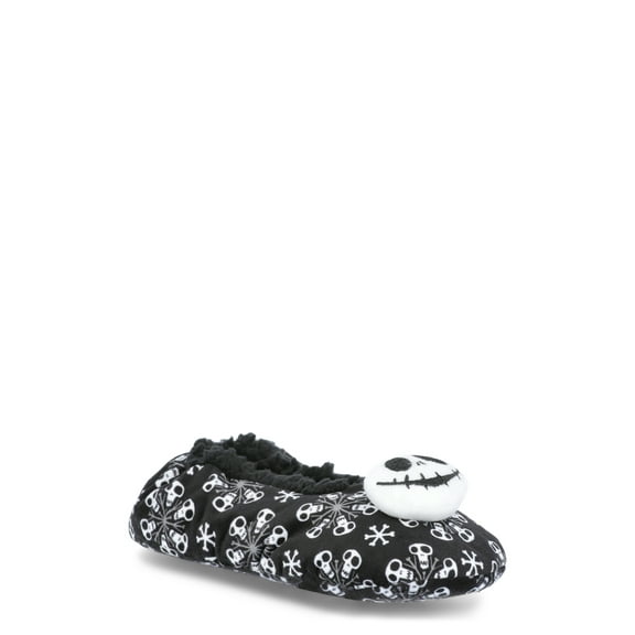 Disney The Nightmare Before Christmas Women's Holiday Fuzzy Babba 3D Slipper Socks, 1-Pack, Size 7-9.5