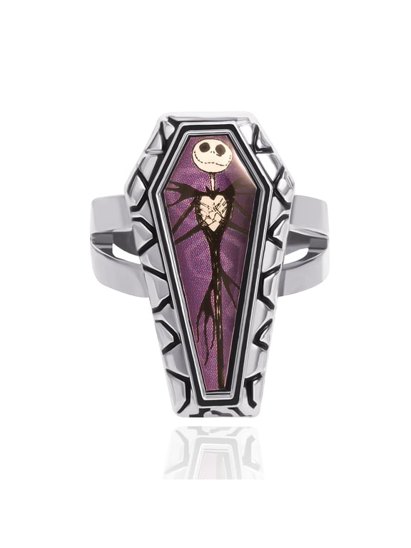 The Nightmare Before Christmas Womens Ring Size 7 - Jack Skellington Coffin-Shaped