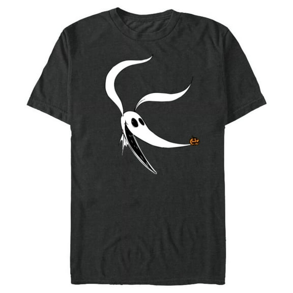 Disney The Nightmare Before Christmas Zero Dog Big Face - Short Sleeve Blended T-Shirt for Adults - Customized-Dark Heather