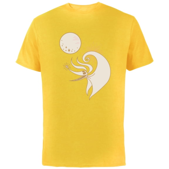 Disney The Nightmare Before Christmas Zero and the Full Moon - Short Sleeve Cotton T-Shirt for Adults - Customized-Yellow