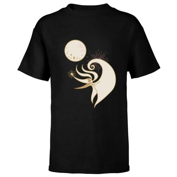 Disney The Nightmare Before Christmas Zero and the Full Moon - Short Sleeve T-Shirt for Kids - Customized-Black