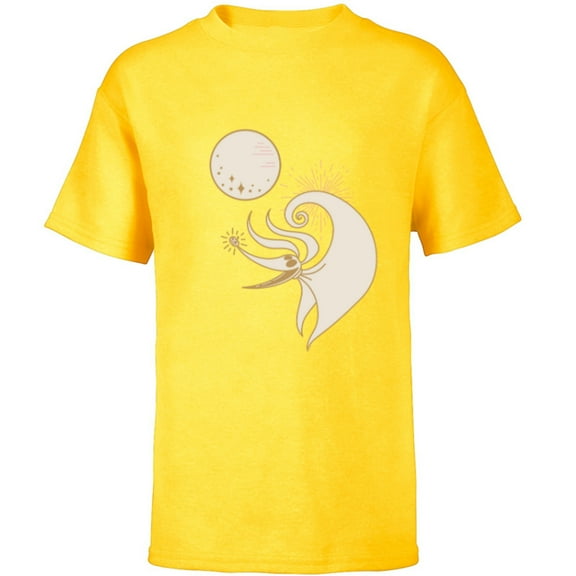 Disney The Nightmare Before Christmas Zero and the Full Moon - Short Sleeve T-Shirt for Kids - Customized-Yellow