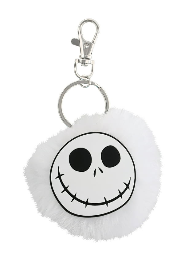 -The Nightmare before Christmas, Kid's  White Pompom Key Chain