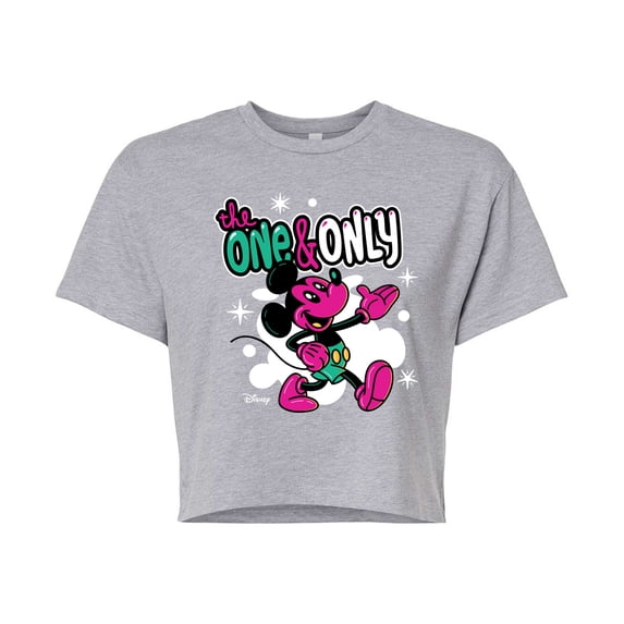 Disney - The One And Only - Juniors Cropped Cotton Blend T-Shirt