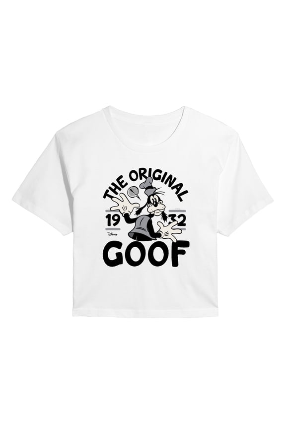 - The Original Goof - Juniors Cropped Short Sleeve Graphic T-Shirt