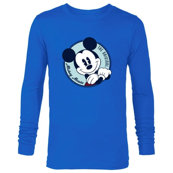 Disney The Original Mickey Mouse Retro Vintage - Long Sleeve T-Shirt for Men - Customized-Navy