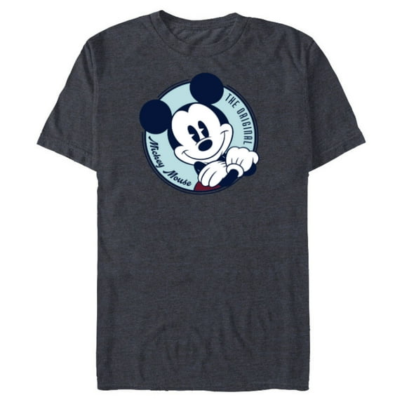 Disney The Original Mickey Mouse Retro Vintage - Short Sleeve Blended T-Shirt for Adults - Customized-Navy Heather