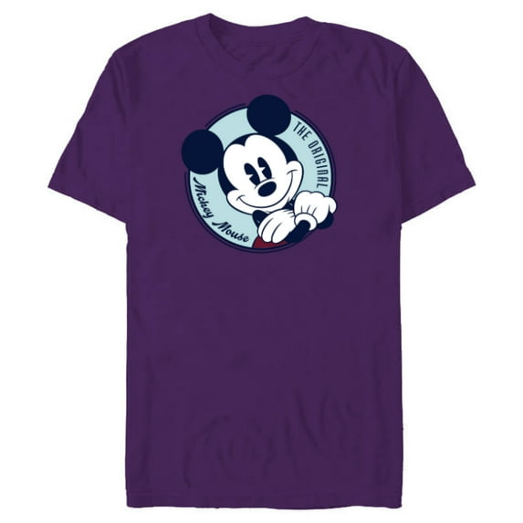 Disney The Original Mickey Mouse Retro Vintage - Short Sleeve Blended T-Shirt for Adults - Customized-Purple