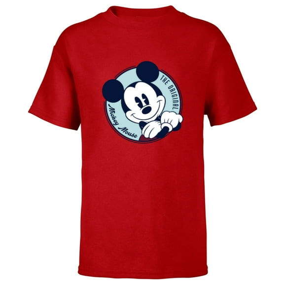 Disney The Original Mickey Mouse Retro Vintage - Short Sleeve T-Shirt for Kids - Customized-Red