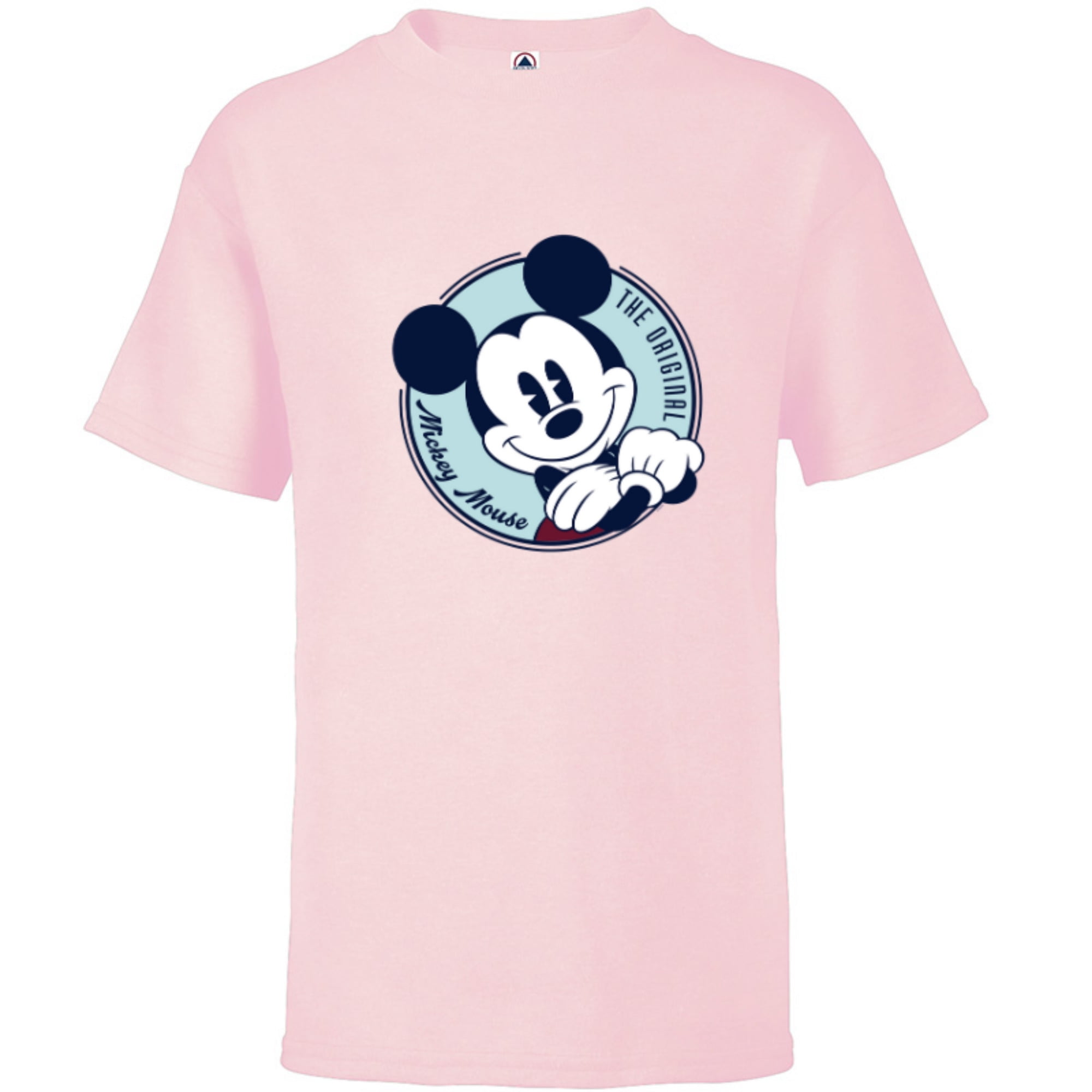 T-Shirt Kids Mickey for - Original Sleeve The Vintage Retro Mouse - Disney Pink Customized-Soft Short