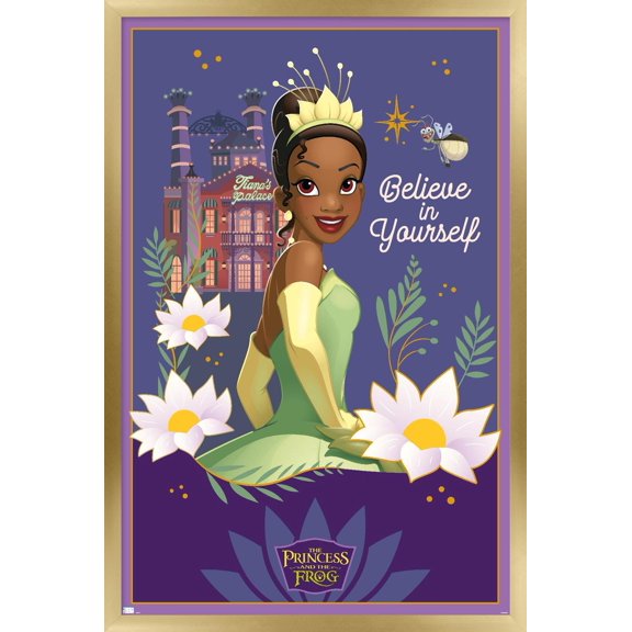 Disney The Princess And The Frog - Believe In Yourself Wall Poster, 14.725" x 22.375" Framed