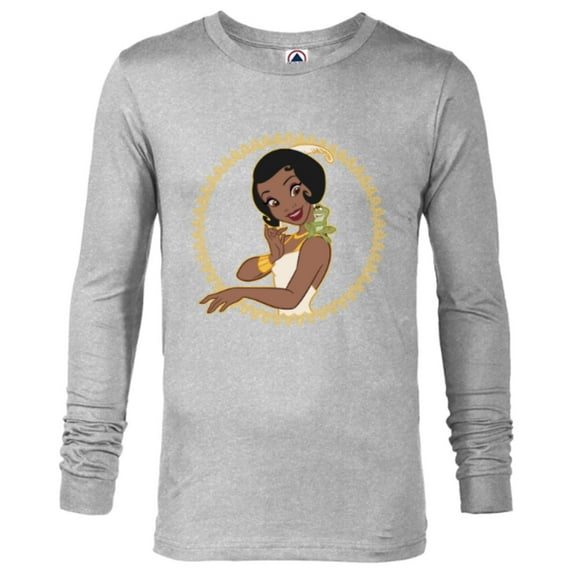 Disney The Princess and The Frog Tiana Naveen Frame T-Shirt - Long Sleeve T-Shirt for Men - Customized-Athletic Heather