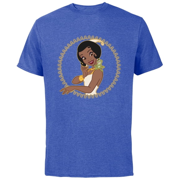 Disney The Princess and The Frog Tiana Naveen Frame T-Shirt - Short Sleeve Cotton T-Shirt for Adults - Customized-Royal Heather