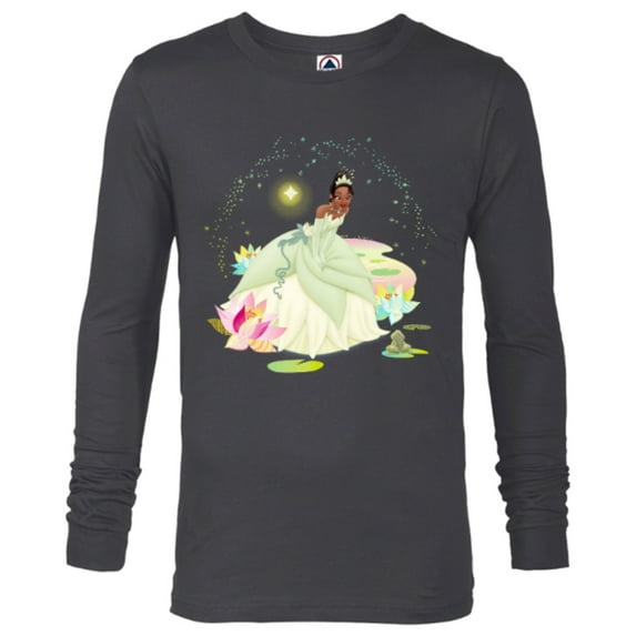 Disney The Princess and The Frog Tiana on a Bayou T-Shirt - Long Sleeve T-Shirt for Men - Customized-Charcoal Heather
