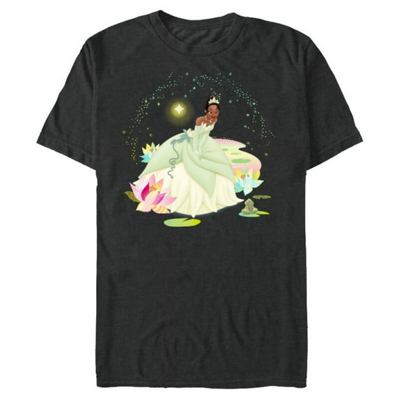 Disney The Princess and The Frog Tiana on a Bayou T-Shirt- Short Sleeve Blended T-Shirt for Adults - Customized-Dark Heather