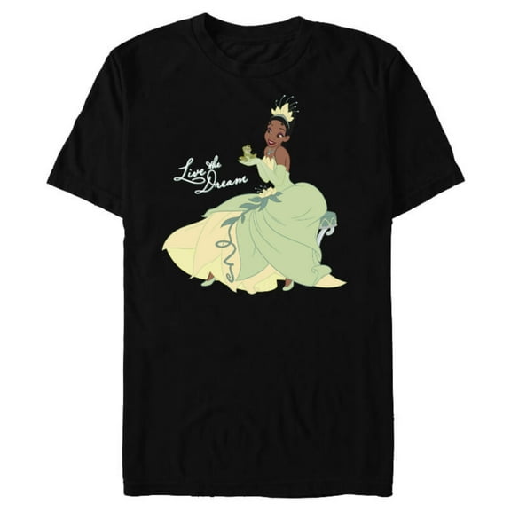 Disney The Princess and the Frog Tiana Dream T-Shirt- Short Sleeve Blended T-Shirt for Adults - Customized-Black Snow Heather