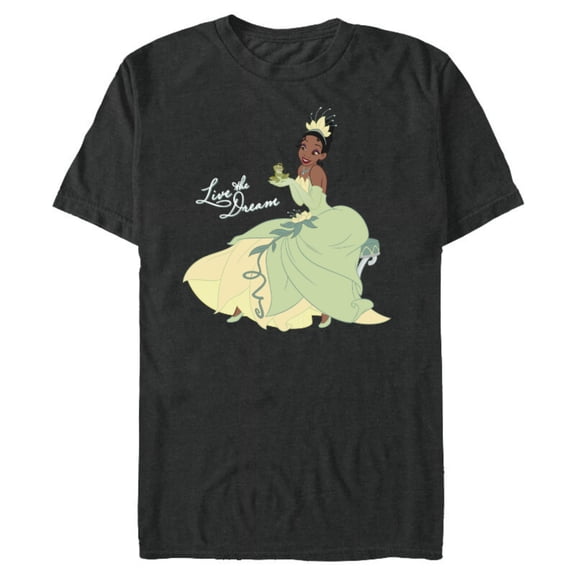 Disney The Princess and the Frog Tiana Dream T-Shirt- Short Sleeve Blended T-Shirt for Adults - Customized-Graphite Snow Heather