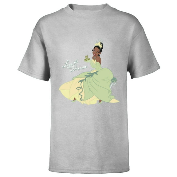 Disney The Princess and the Frog Tiana Dream T-Shirt - Short Sleeve T-Shirt for Kids - Customized-Athletic Heather