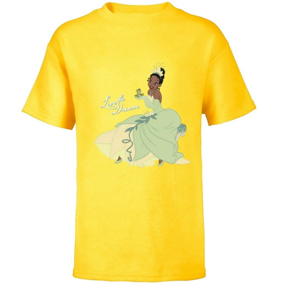 Disney The Princess and the Frog Tiana Dream T-Shirt - Short Sleeve T-Shirt for Kids - Customized-Sunflower