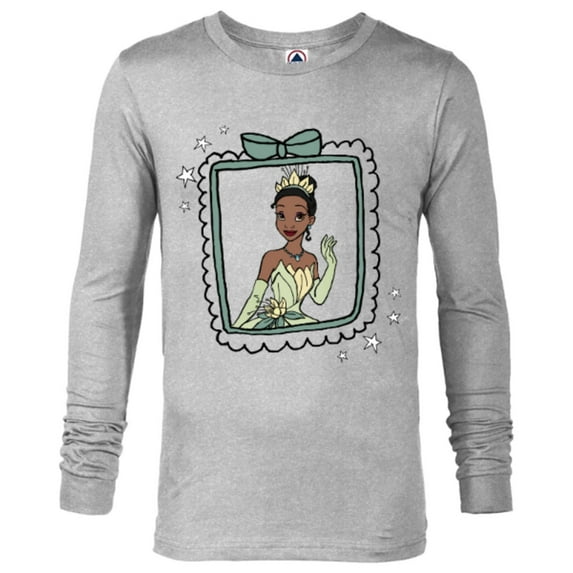 Disney The Princess and the Frog Tiana Portrait T-Shirt - Long Sleeve T-Shirt for Men - Customized-Athletic Heather