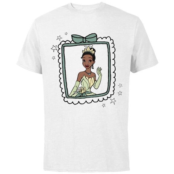 Disney The Princess and the Frog Tiana Portrait T-Shirt - Short Sleeve Cotton T-Shirt for Adults - Customized-White