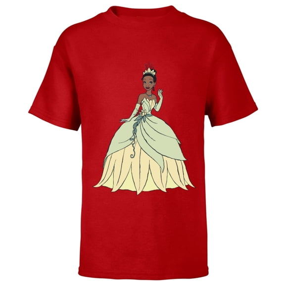 Disney The Princess and the Frog Tiana T-Shirt - Short Sleeve T-Shirt for Kids - Customized-Red