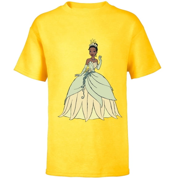 Disney The Princess and the Frog Tiana T-Shirt - Short Sleeve T-Shirt for Kids - Customized-Yellow