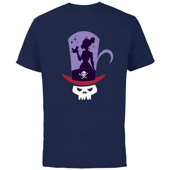 Disney The Princess and the Frog Tiana and Dr. Facilier - Short Sleeve Cotton T-Shirt for Adults - Customized-Navy