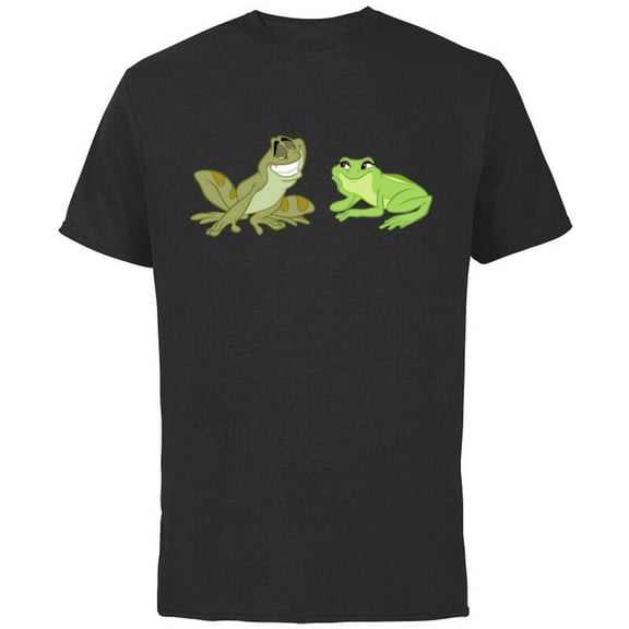 Disney The Princess and the Frog Tiana and Naveen T-Shirt - Short Sleeve Cotton T-Shirt for Adults - Customized-Black