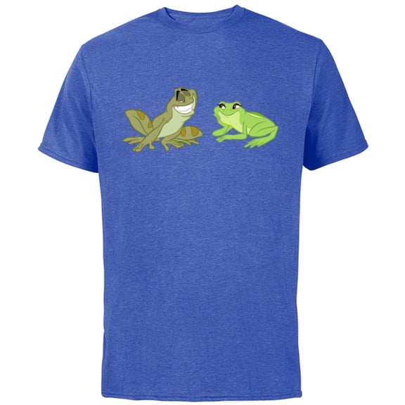 Disney The Princess and the Frog Tiana and Naveen T-Shirt - Short Sleeve Cotton T-Shirt for Adults - Customized-Royal Heather
