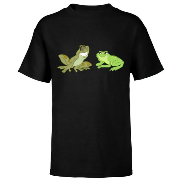 Disney The Princess and the Frog Tiana and Naveen T-Shirt - Short Sleeve T-Shirt for Kids - Customized-Black