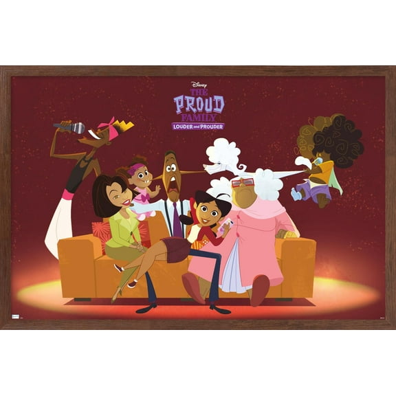 Disney The Proud Family Louder and Prouder - Family Wall Poster, 22.375" x 34" Framed