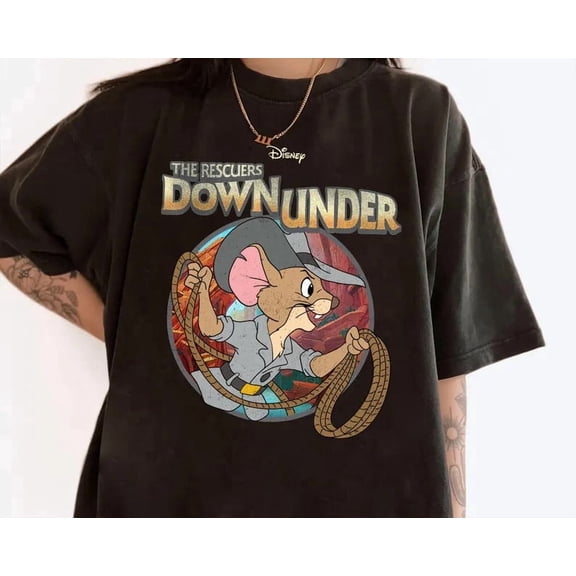 Disney The Rescuers Down Under Jake Adventure Mouse T-shirt