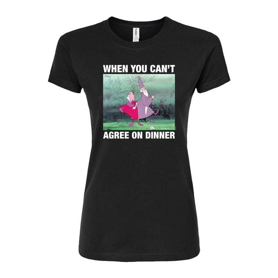 Disney - The Sword And The Stone - Merlyn & Mim Can't Agree on Dinner - Juniors Fitted Graphic T-Shirt