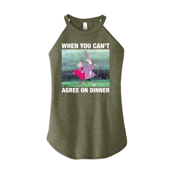 Disney - The Sword And The Stone - Merlyn & Mim Can't Agree on Dinner - Juniors High Neck Tank Top