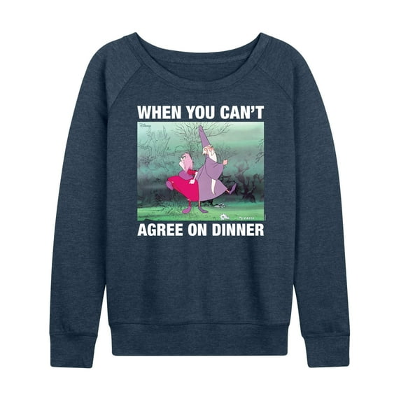 Disney - The Sword And The Stone - Merlyn & Mim Can't Agree on Dinner - Women's Lightweight French Terry Long Sleeve Shirt