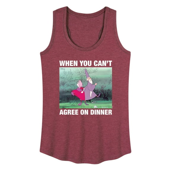 Disney - The Sword And The Stone - Merlyn & Mim Can't Agree on Dinner - Women's Racerback Tank Top