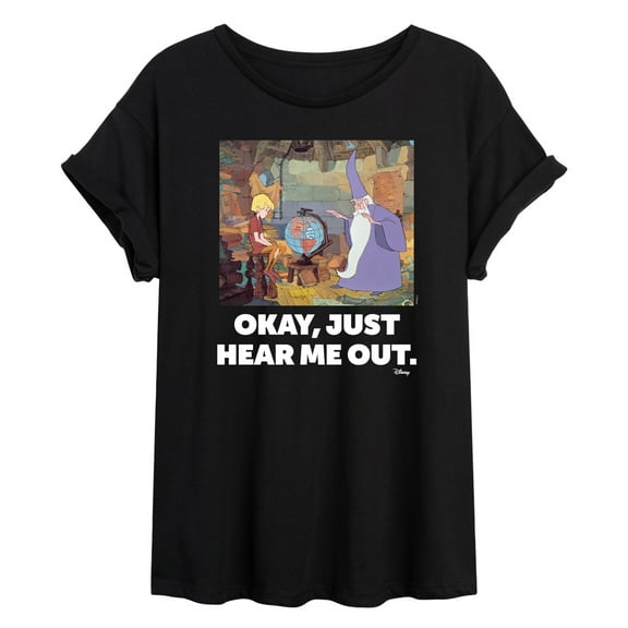 Disney - The Sword And The Stone - Okay, Just Hear Me Out - Women's Oversized T-Shirt