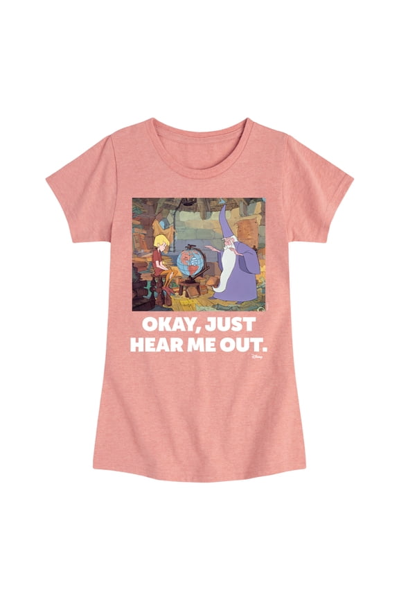 - The Sword And The Stone - Okay, Just Hear Me Out - Toddler & Youth Girls Short Sleeve Graphic T-Shirt