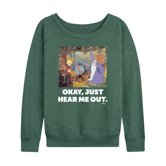Disney - The Sword And The Stone - Okay, Just Hear Me Out - Women's Lightweight French Terry Long Sleeve Shirt