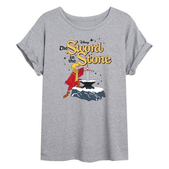 Disney - The Sword And The Stone - Original Logo - Juniors Ideal Flowy Muscle T-Shirt