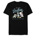 thumbnail image 1 of Disney The Three Caballeros Retro Donald Duck - Short Sleeve Blended T-Shirt for Adults -Customized-Black, 1 of 5