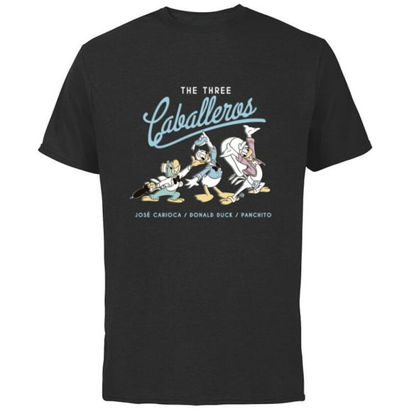 Disney The Three Caballeros Retro Donald Duck - Short Sleeve Cotton T-Shirt for Adults -Customized-Black