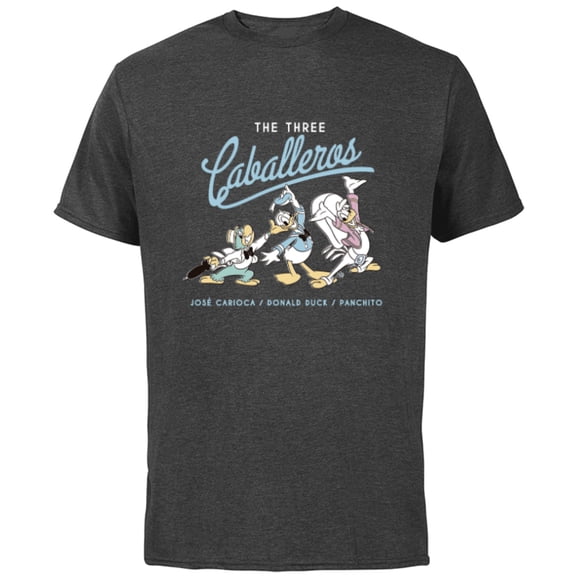 Disney The Three Caballeros Retro Donald Duck - Short Sleeve Cotton T-Shirt for Adults -Customized-Charcoal