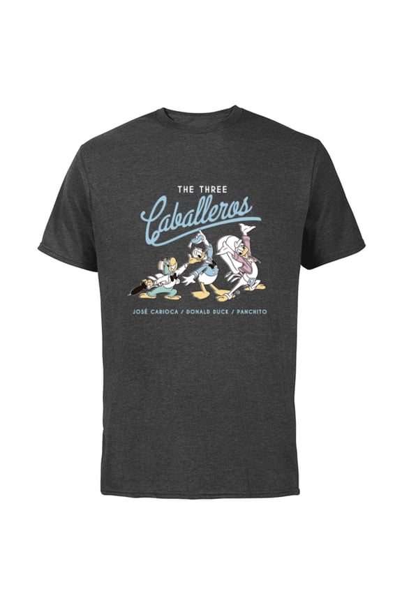 The Three Caballeros Retro Donald Duck - Short Sleeve Cotton T-Shirt for Adults -Customized-Charcoal