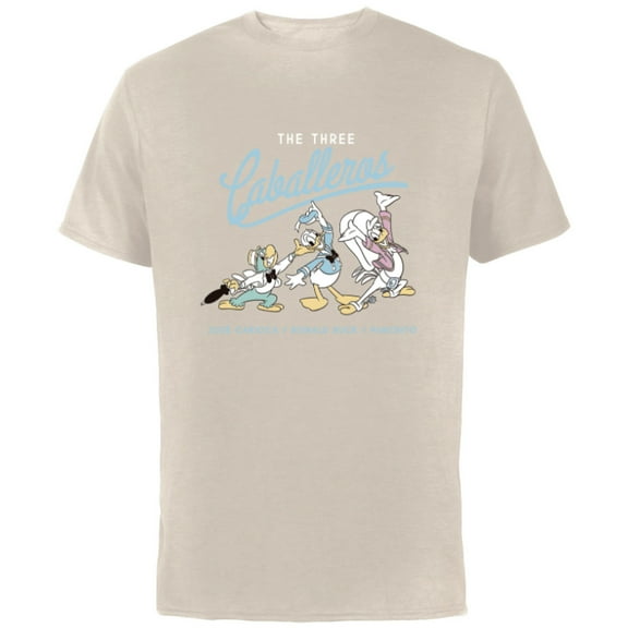 Disney The Three Caballeros Retro Donald Duck - Short Sleeve Cotton T-Shirt for Adults -Customized-Natural