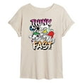 thumbnail image 1 of Disney - Think Fast  - Juniors Ideal Flowy Muscle T-Shirt, 1 of 5